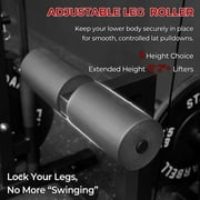 Mikolo Multi-Functional Squat Rack with LAT Pulldown System Exercise Power Cages, Metal Black