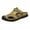 Khaki, variant on Mens Summer Casual Leather Sandals Breathable Outdoor Beach Shoes