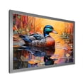 thumbnail image 2 of Designart "Fauvist Interpretation of Duck Pond I" Animals Framed Wall Art Decor - Modern Farmhouse Blue Duck Bedroom Framed Canvas Wall Art, 2 of 6