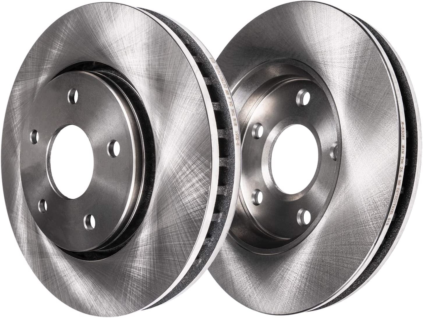 Detroit Axle - Brake Kit for 2014-2020 Nissan Rogue 2017-2022 Rogue Sport, Disc Brake Rotors Ceramic Brakes Pads w/o Third Row Seating Front and Rear 2015 2016 2018 2019 2020 2021 Replacement