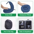 thumbnail image 3 of Koovon Travel Pillow, Memory Foam Travel Neck Pillow, 360° Ergonomic Support Function for Travel with Pillow, Mask, Earplugs, Storage Bag Blue, 3 of 7