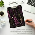 thumbnail image 3 of FORMRS Acrylic Clipboard with Low Profile Clip Standard A4 Letter Size, 12.5" x 9", Dark Purple Floral Pattern, 3 of 8