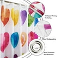 thumbnail image 5 of Valentine''s Day Shower Curtain, Watercolor Colorful Heart Love Theme Girly Bathroom Curtain Waterproof Fabric Machine Washable with Hooks, 72" Wx84 L, 5 of 6