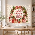 thumbnail image 5 of Sweet Wishes Snowman Wreath with Wrapped Presents, Cheerful Retro Style for Snowman Lovers, Cozy Wall Art, Christmas Gift, Tapestry Wall Hanging for Bedroom and Living Room, 5 of 7
