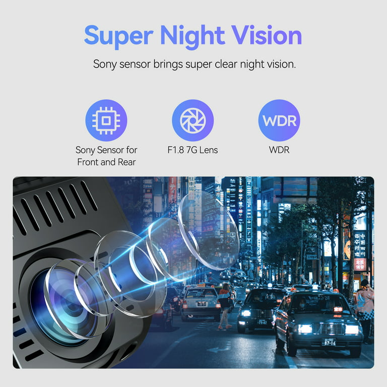 Vantrue X4S Duo 4K+1080P Front and Rear Dash Cam with Free APP, Dual 5G  WiFi, 24Hrs Parking Mode, Super Night Vision, Optional GPS, Motion  Detection
