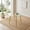 Gold, variant on Modern Round Glass Dining Table with Gold Metal Legs - Seats 4-6