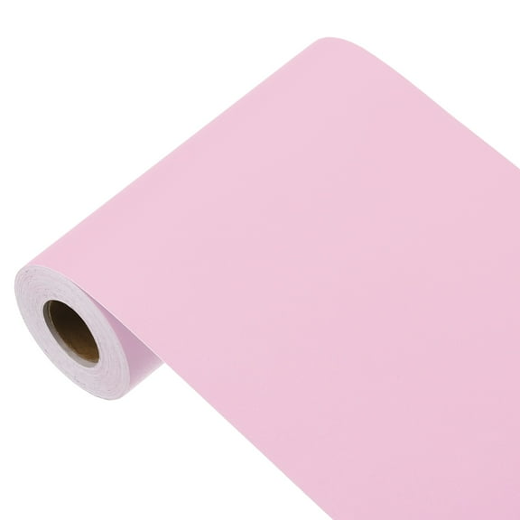 Uxcell 393"x5.9" Soft Pink Wallpaper, Peel and Stick Wallpaper, Pink Contact Paper Solid Color Vinyl Self-Adhesive Wall Paper Decorative for Wall Covering
