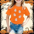 thumbnail image 2 of Hihipz Little Boys Graphic T Shirt Halloween Pumpkin Tees Base Layer Comfortable Tops,Sizes 4-5, 2 of 4