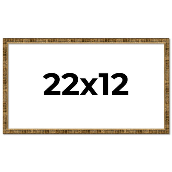 22x12 Frame Gold Picture Frame - Complete Modern Photo Frame Includes UV Acrylic Shatter Guard