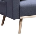 thumbnail image 4 of Mico 57 Inch Modern Loveseat, USB Ports and Side Pocket, Dark Gray Fabric- Saltoro Sherpi, 4 of 5