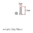 thumbnail image 2 of BEADCEST 50Pcs Golden Iron Screws for Guitar Bridge and Neck Plate, 2 of 8