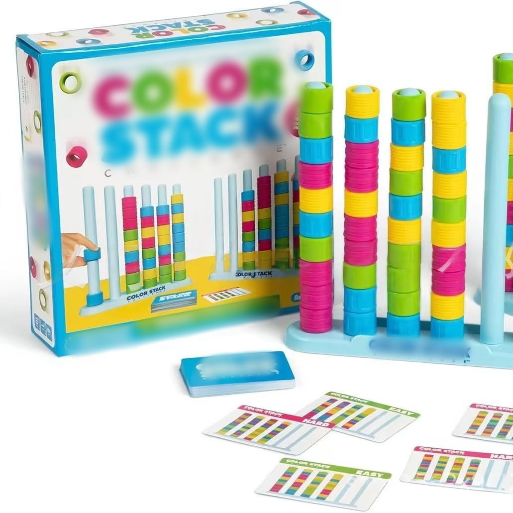 Colors Stack Challenge: 50 Puzzle Challenges – Stack & Swap Color Logic Game Brain Teaser for Adults, 1-2 Players