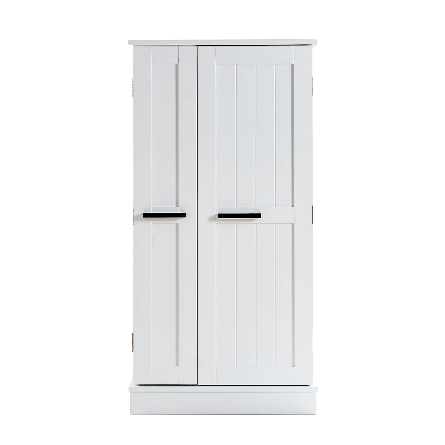 Mintazer 46.8" Tall Kitchen Pantry Cabinet, Freestanding Storage Cabinet with 2 Doors & Adjustable Shelves, Small Food Pantry Cabinet for Kitchen Dining Room Craft Room, White