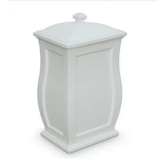 Mayne Mansfield Storage Bin in White - Large 19" X 31" X 15" Capacity, Durable Plastic Construction
