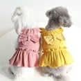 thumbnail image 4 of Visland Pet Skirt Breathable Soft Sweet Teddy Small Dog Bowknot Pocket Dress for Wedding Party, 4 of 8