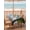 Forest Green Sky Blue, variant on Outdoor Tablecloth with Umbrella Hole and Zipper, Coastal Beach Rectangle Table Cloth 52x70 Inch Waterproof Tablecloth, Summer Ocean Sea Modern Palm Coconut Tree Picnic Table Cover for Patio Camping