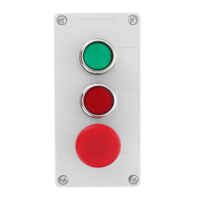 BRIGHTFUFU Caja de interruptores de inicio de la parada de emergencia de la caja de la fábrica de 1pc (color surtido)