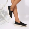 thumbnail image 6 of Rexoro Women's Slip-On Flats Breathable Knit Lightweight Comfortable Daily Casual Walking Shoes Black 6, 6 of 7