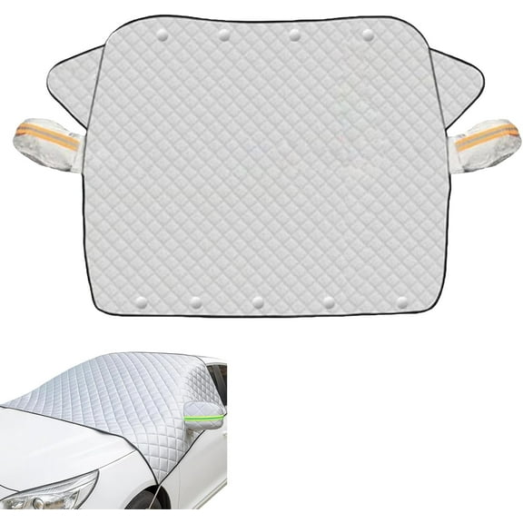 4-Layer Magnetic Windshield Cover for Car, Universal Snow and Frost Protector, Easy to Install & Store, Fits Most Sedans, SUVs and Trucks