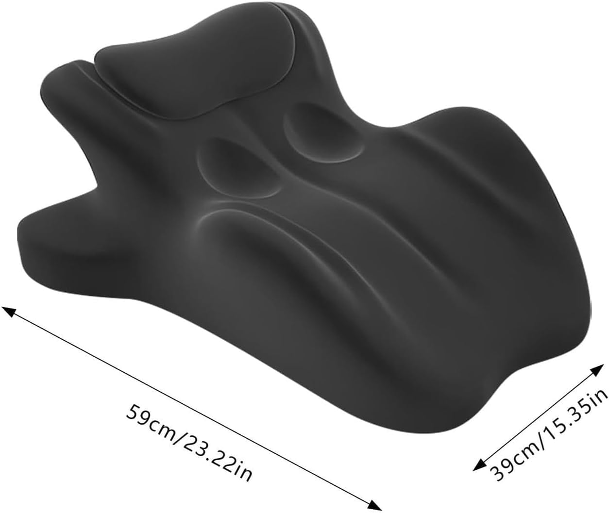 Contoured Support Pillows Ergonomic Memory Foam Wedge Pillow, 27° Angled Support for Waist and Neck, Multi-Position Support Pillow (Blue)