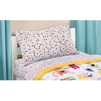 Mainstays Kids Colorful Squares Coordinating Printed Sheet Set