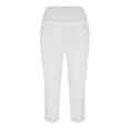 thumbnail image 3 of Dasayo Women Yoga Capris with Pockets Solid High Waist Pants Summer Workout Clothes, 3 of 6