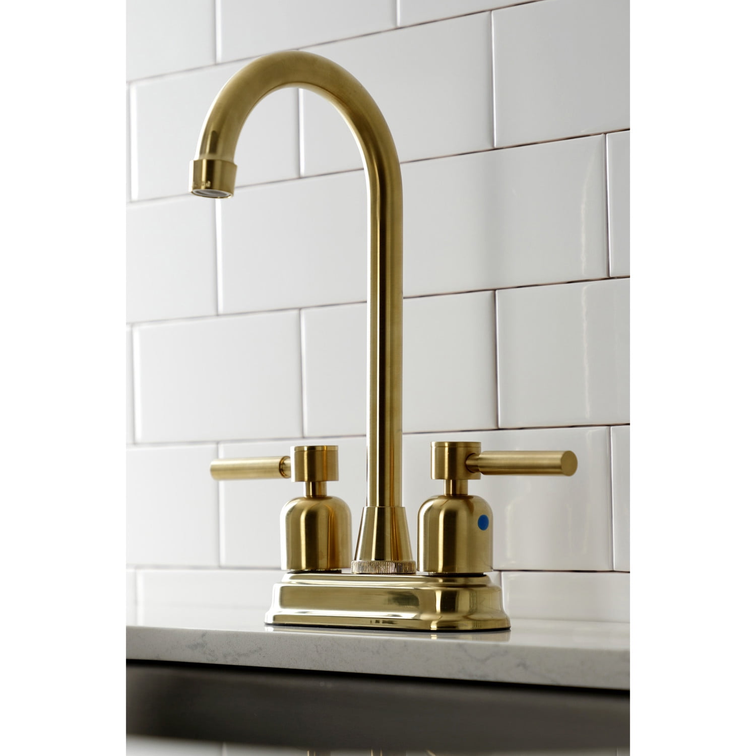 Kingston Brass KB8497DL Concord Bar Faucet, Brushed Brass