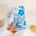 thumbnail image 6 of Compatible for iPhone 11 Pro Max Case Clear Floral Bear Camera Lens with Flower Beaded Lanyard Wrist Strap for Women Girls, Soft TPU Shockproof Protective Cover-Blue, 6 of 13