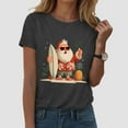 thumbnail image 4 of Duqingm Funny Christmas Shirt Merry Cruisemas 2025 Christmas Santa Reindeer Cruise T-ShirtMen's and women's gift, black and white T-shirt Grey,M, 4 of 6