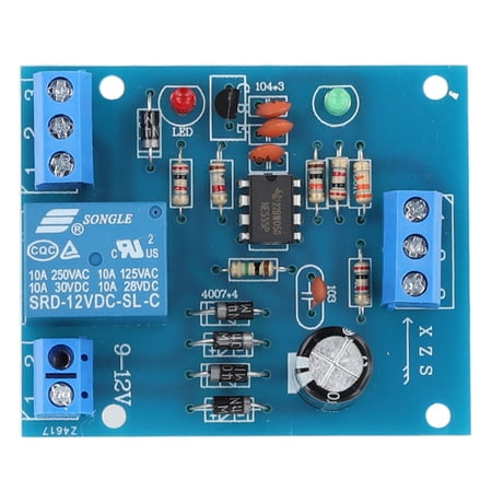 husxh Automatic Water Level Controller Module AC/DC 9V-12V Automatic Pumping Drainage Water for Water Short Protection Pump Control