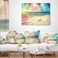 thumbnail image 3 of Designart Colorful Serenity Tropical Beach - Seashore Throw Pillow - 18x18, 3 of 4
