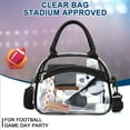 thumbnail image 6 of Deago Clear Tote Bag Stadium Approved Crossbody Shoulder Bag for Women for Travel Sports Events Festivals (Black), 6 of 9