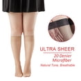 thumbnail image 3 of G&Y Medias hasta la Rodilla para Mujer Talla Plus - 9 Pares con Puño Acanalado Ensanchado, 5Black&4Nude, 3 of 5
