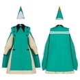 thumbnail image 2 of Women's Witch Costume Sets Magic Academy Sorceress Green Cape Dress Outfit Set with Witch Hat Halloween Fancy Dress Party Cosplay Costumes, 2 of 8