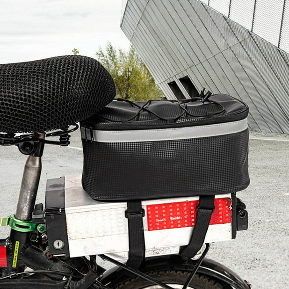 Riforla Back Seat Bag Electric Bike Back Seat Storage Box Mountain Bike Tail Bag Black