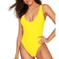 thumbnail image 3 of Women's One Piece Swimsuit Tummy Control V Neck Bathing Suits, 3 of 8