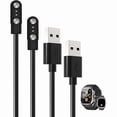 thumbnail image 1 of xixishop [2 Pack] for Jugeman V10 2.06 Inch SmartWatch Charger, Magnetic Replacement USB Charging Cable Compatible with V10 Smart Watch Accessories.(Black), 1 of 1