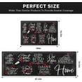 thumbnail image 6 of Black Kitchen Rugs and Mats Non Skid Washable Set of 2, Red Love Heart Kitchen Mats for Floor, My Sweet Home Kitchen Runner Rug, Modern Phrase Doodle Kitchen Decor, 6 of 6