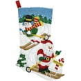 thumbnail image 3 of Bucilla Felt Stocking Applique Kit 18" Long-Downhill Skiers, 3 of 3