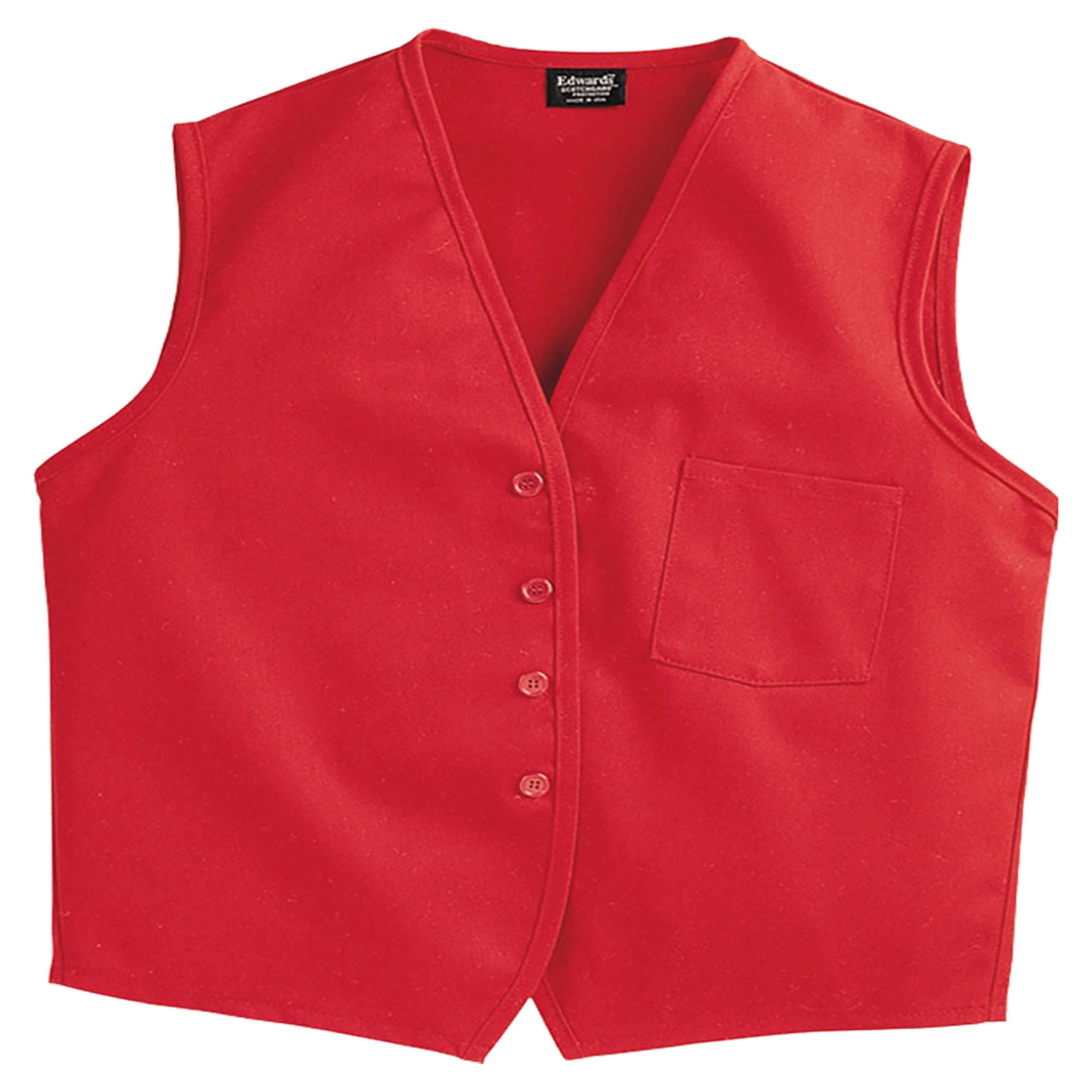 Edwards Garment Cotton Twill Matching Button Apron Vest, Style 4006