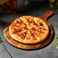 thumbnail image 3 of Homelife Wooden Pizza Pan with Long Handle Round Multifunction Cutting Chopping Board Vegetable Cake Bread Dessert Steak Meat Serving Tray Platter Kitchen Supplies, 3 of 13