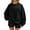 1-Black, variant on Crew Neck Sweatshirts Women Plus Size Trendy Side Split Pullover Long Sleeve Loose Fit Casual Fashion Tops White XXL