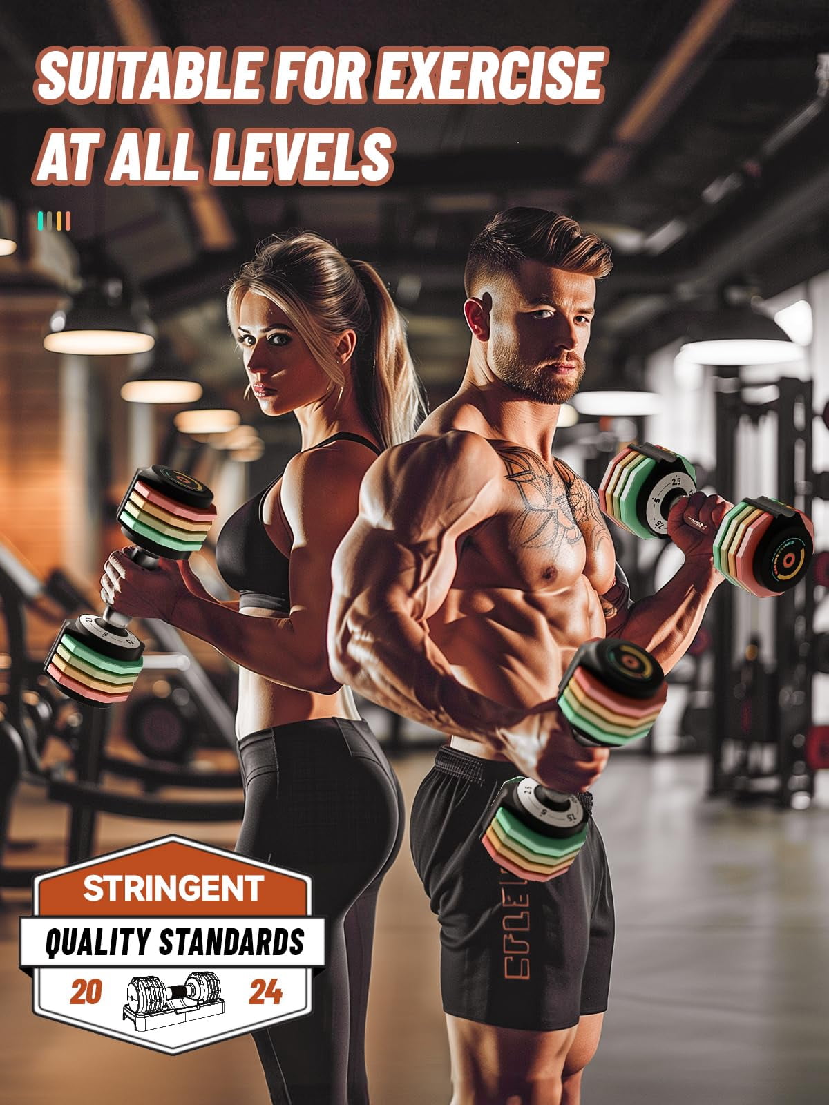 Adjustable Dumbbells Set 12.5lb Pair  1-sec Fast 5 Free Weights Comfort Non-slip Metal Handle Compact Size For Full Body Home Workout