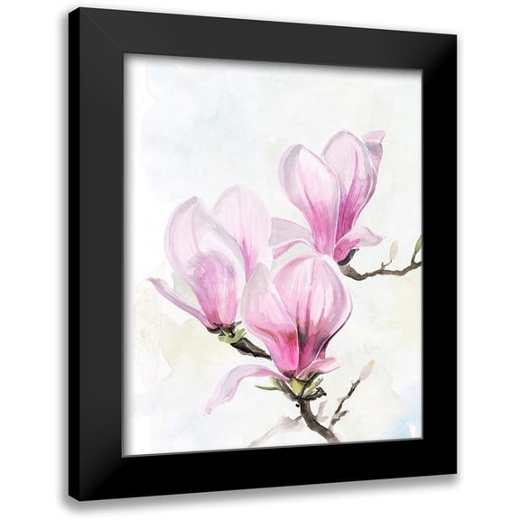 Parker, Jennifer Paxton 12x14 Black Modern Framed Museum Art Print Titled - Magnolia Blooms II