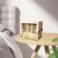 thumbnail image 4 of SUYOLL Wood Floral Figurine Anxiety Relief Decor Small Bookshelf Ornament Desk For Calming Home Space Relax Brown, 4 of 8