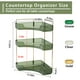 thumbnail image 4 of Organizador de esquina de baño Shuang Qing de plástico verde de 3 niveles, 4 of 6