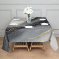 thumbnail image 3 of 60x60in(152x152cm) Square Tablecloth, Waterproof Polyester Table Cover, Wrinkle Resistant & Washable Fabric for Dining, Kitchen, Picnic, Turquoise Marble Pattern, 3 of 6