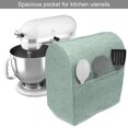thumbnail image 2 of Abstract Stand Mixer Cover, Geometric Spiral Dots Circling Wavy Lines with Points Curving Rounding Motif, Kitchen Appliance Organizer Bag Cover with Pockets, 5 Quarts, Mint Green White, by Ambesonne, 2 of 4
