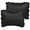 Black, variant on PiccoCasa 2Pcs Satin Pillowcases Ruffled Pillow Shams, King Black