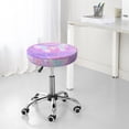 thumbnail image 7 of Round Bar Stool Seat Covers, Purple Sparkling Butterfly Elastic Round Chair Cover Stool Seat Slipcover Bar Stool Cushions Round Pad for 12-14 inch, 7 of 7